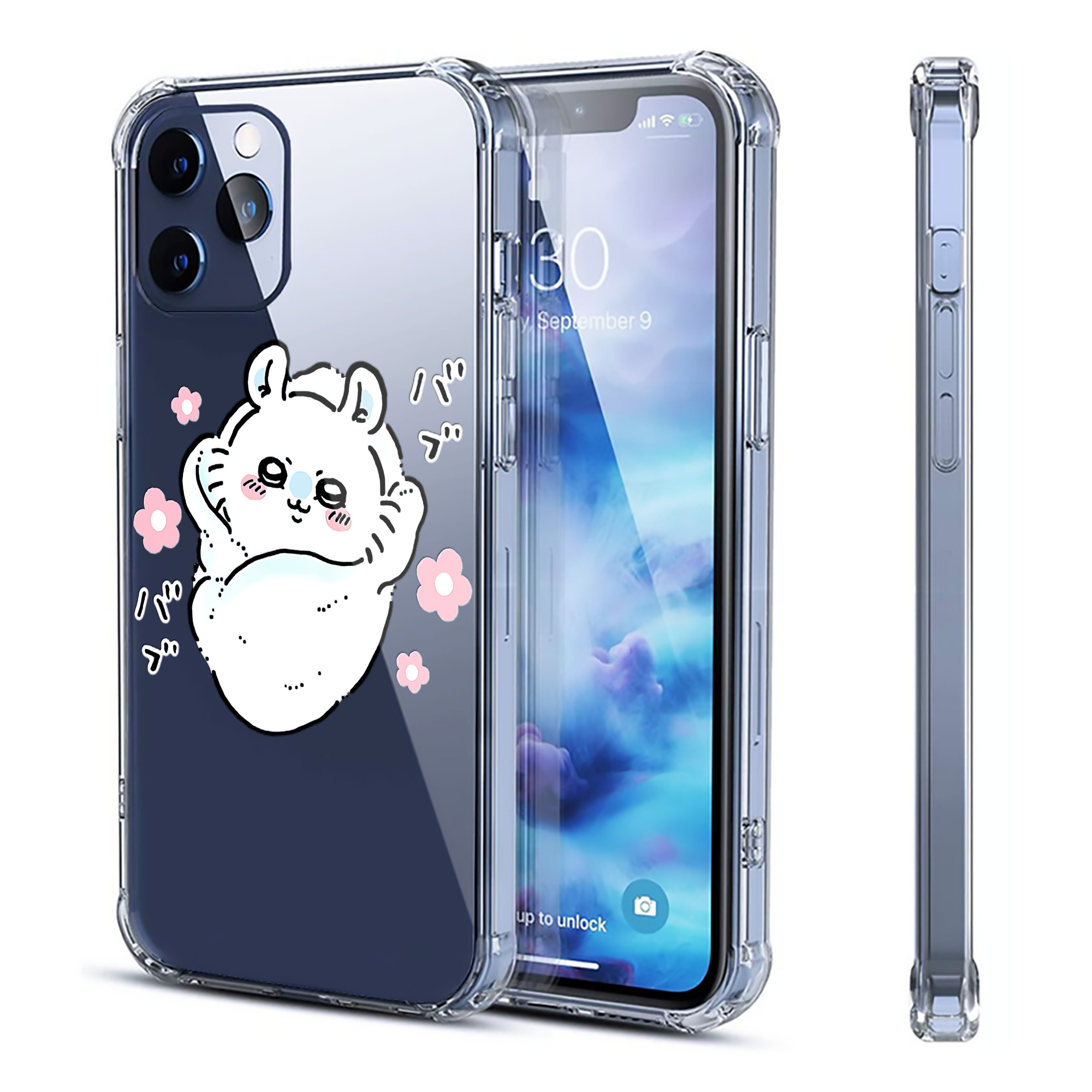（画像用） ちいかわ モモンガ Chii-kawa Momonga 【iPhone 12シリーズ対応】透明スマホケース（クリアソフトケース）